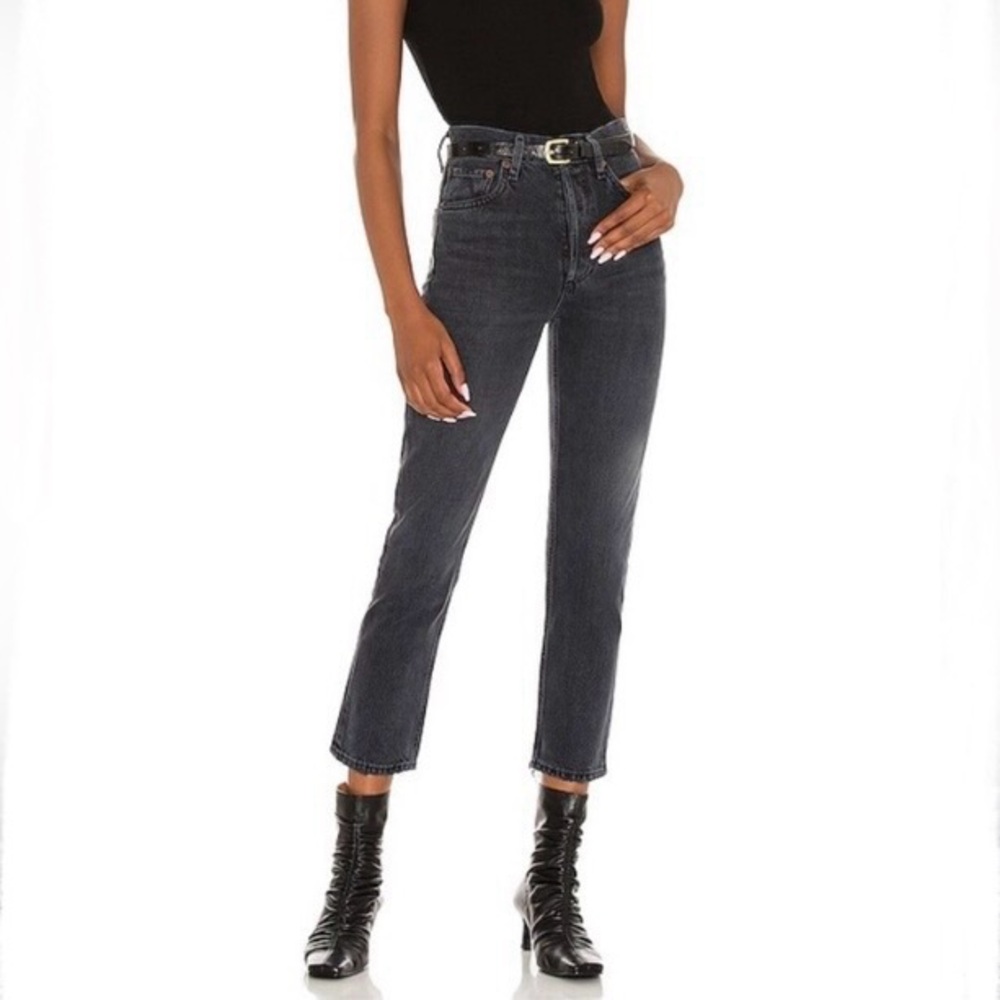 AGOLDE Riley High Rise Straight Crop